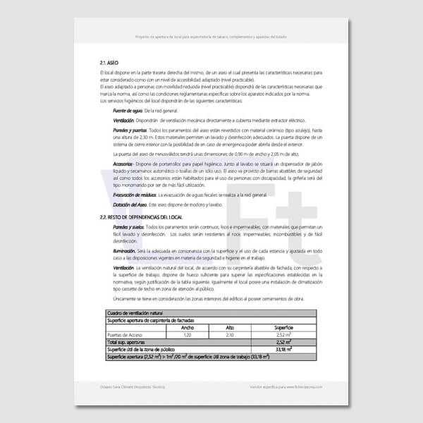 Proyecto de apertura de un estanco - Imagen 2