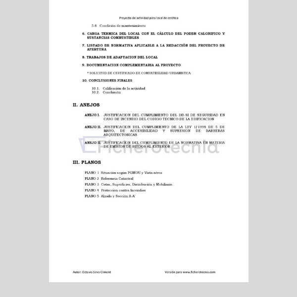 Proyecto de actividad para un local de estética - Imagen 2