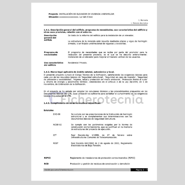 Proyecto para instalar ascensor en vivienda unifamiliar - Imagen 2
