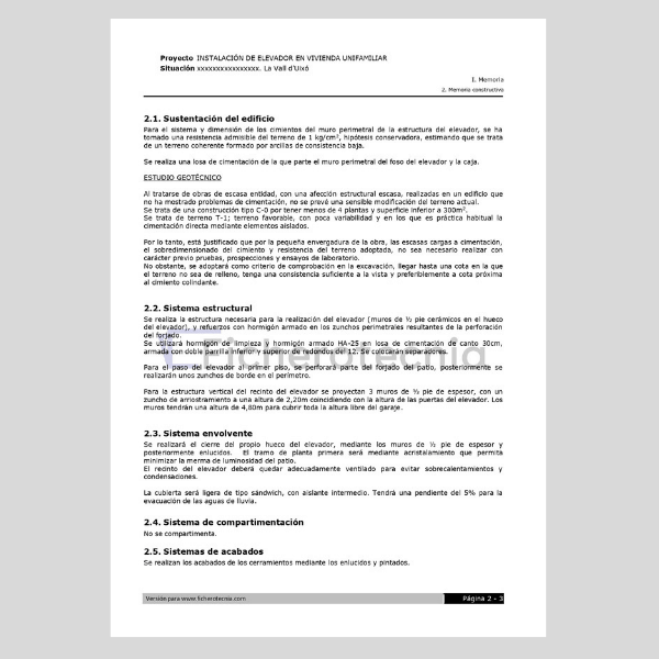 Proyecto para instalar ascensor en vivienda unifamiliar - Imagen 3