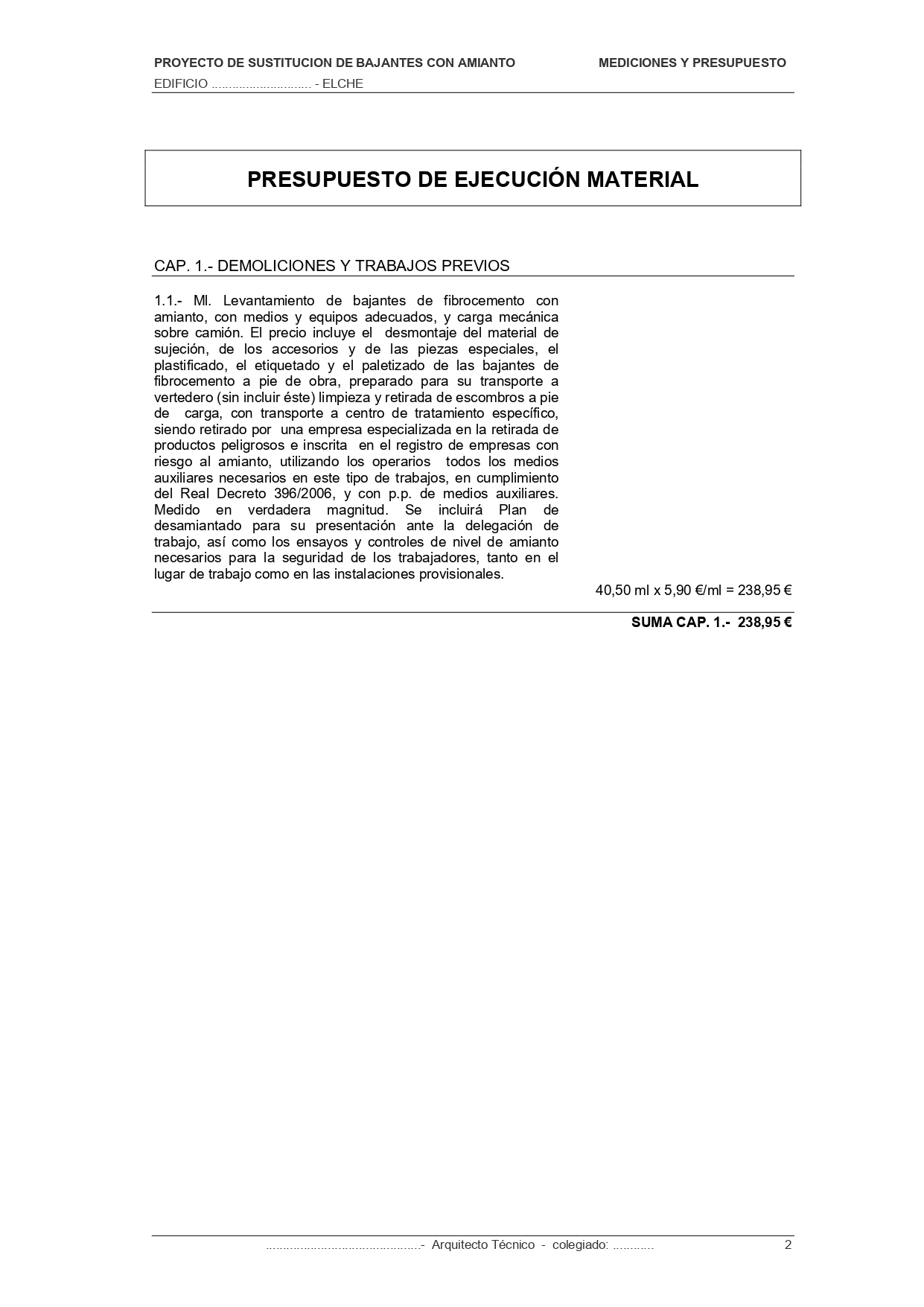 Proyecto de retirada y sustitución de bajantes con amianto - Imagen 4