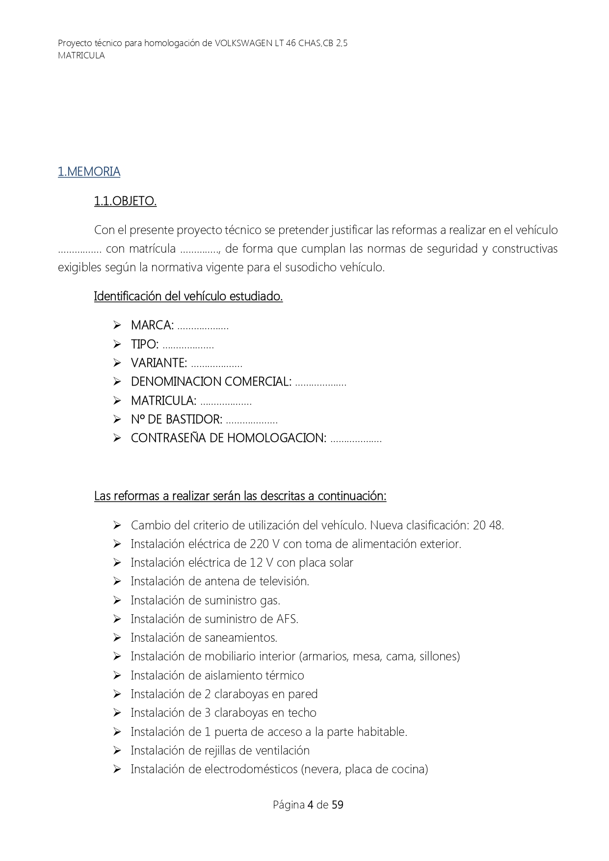 Proyecto homologar furgón a vivienda - Imagen 2