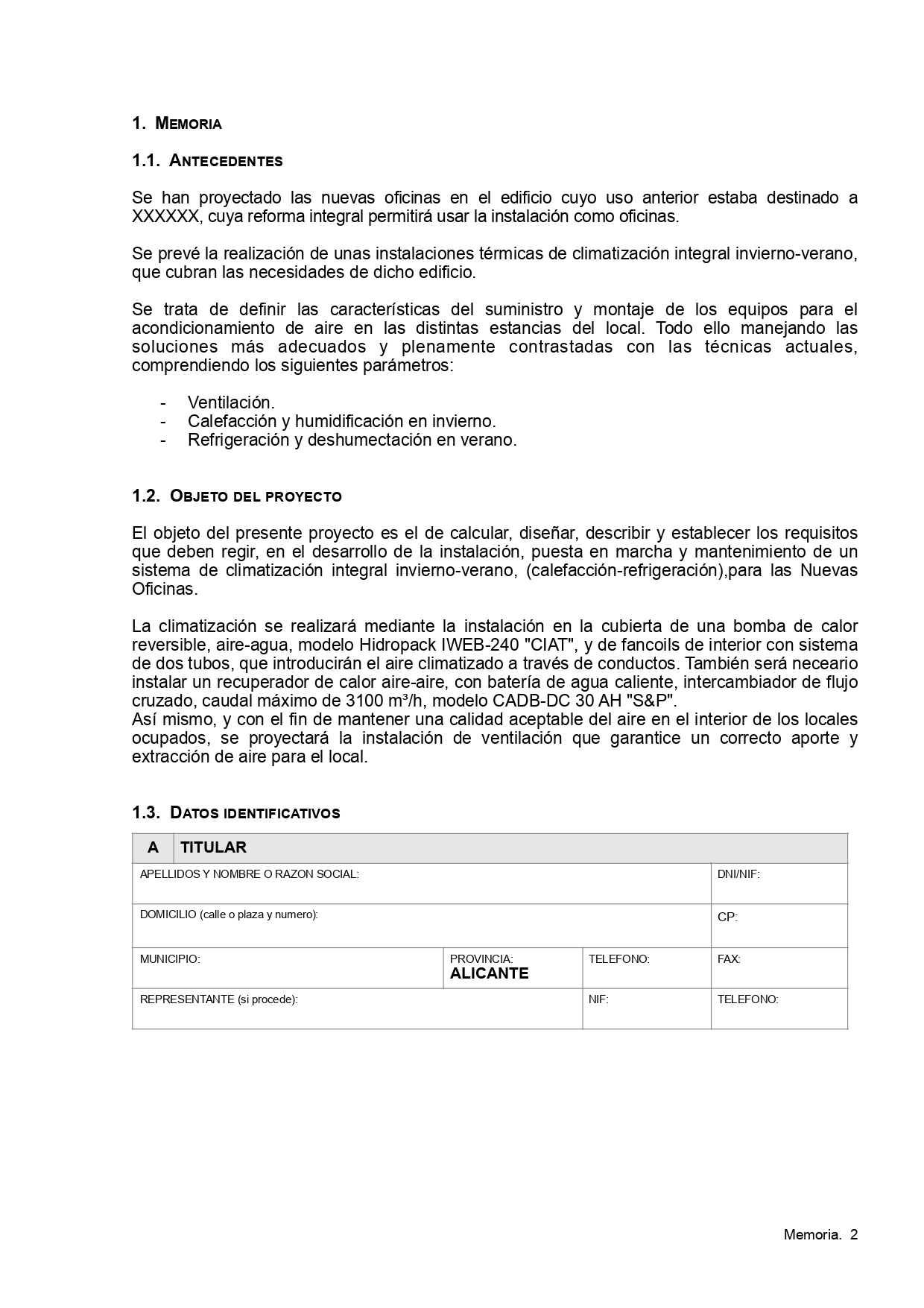 Proyecto para instalación de aire acondicionado - Imagen 2