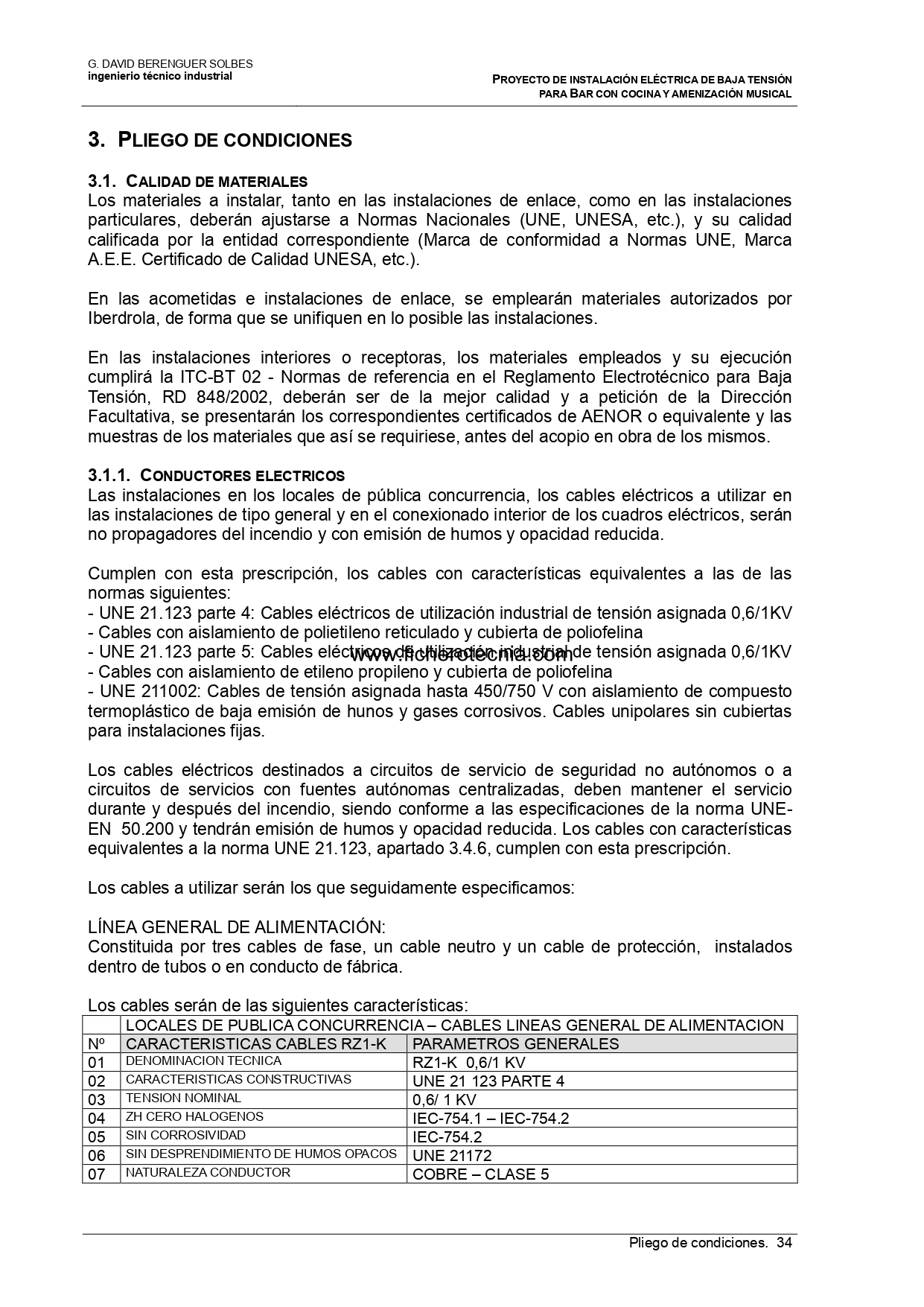 Proyecto eléctrico en baja tensión de bar con cocina y amenización musical - Imagen 4