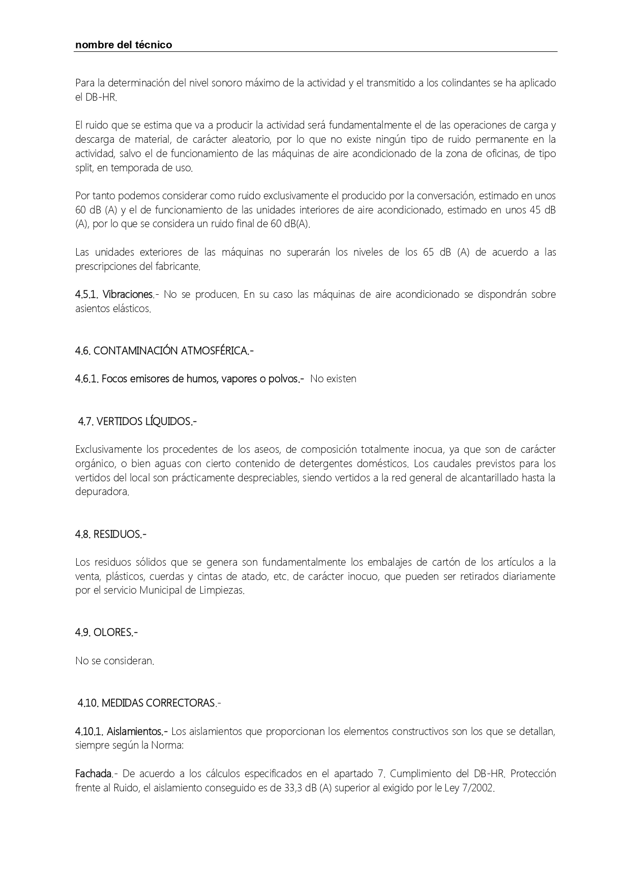 Proyecto de declaración responsable ambiental para una nave del "venta al por mayor" y almacén - Imagen 3
