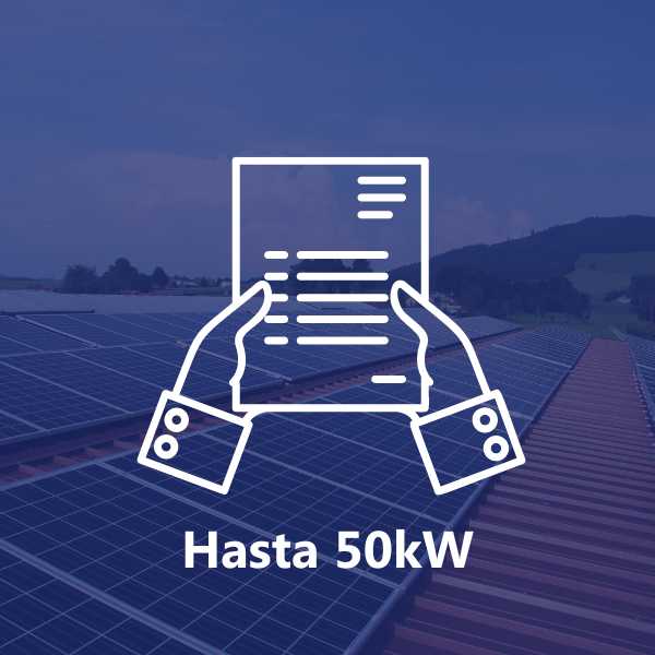 Servicio de documentación para proyecto de instalación fotovoltaica de hasta 50kW