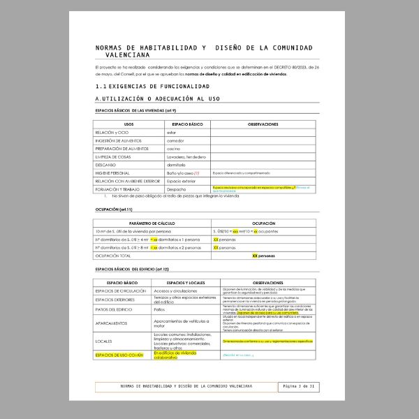 Memoria para Normativa de habitabilidad de la Comunidad Valenciana - Imagen 2