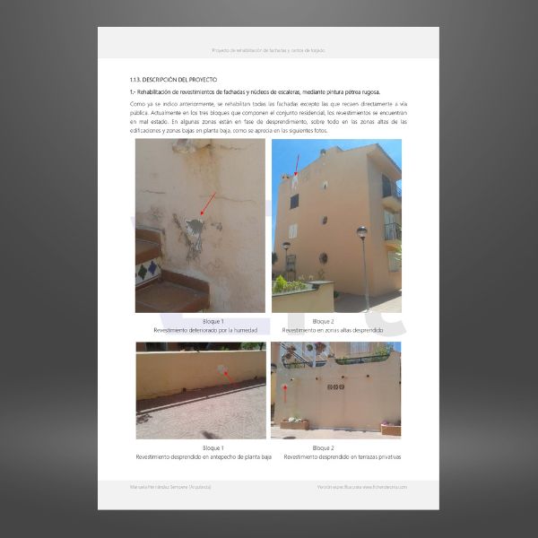 Proyecto para reparación de humedad en fachada exterior - Imagen 2