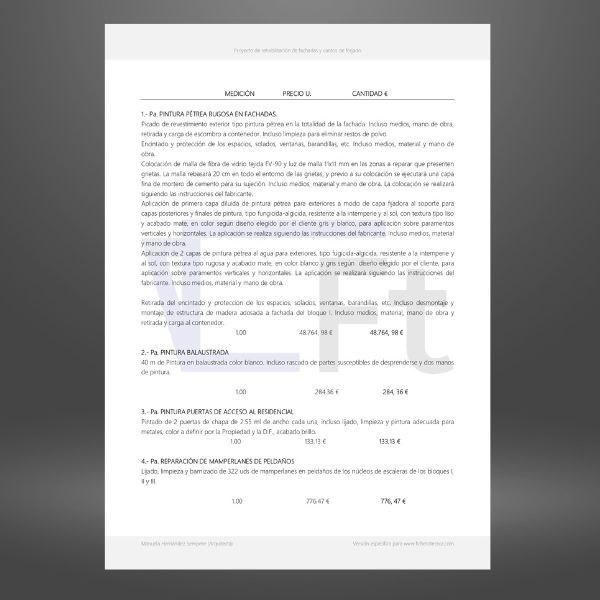 Proyecto para reparación de humedad en fachada exterior - Imagen 4