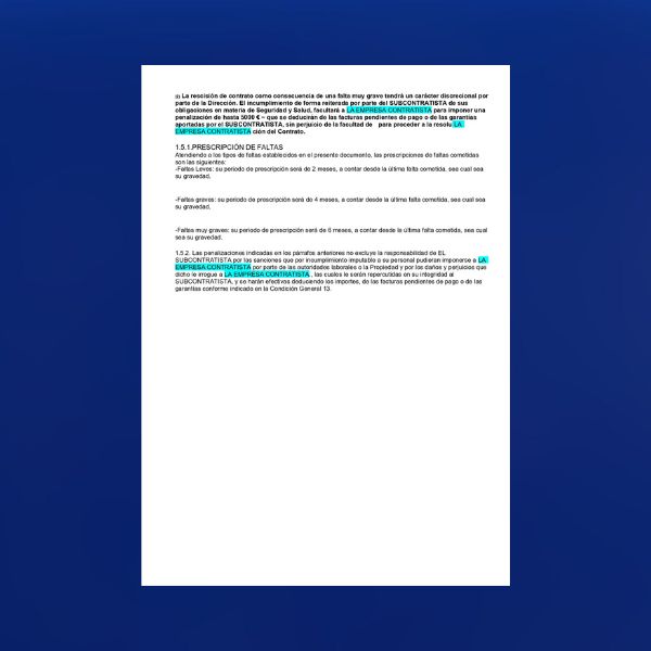 Modelo contrato de subcontratación - Imagen 6