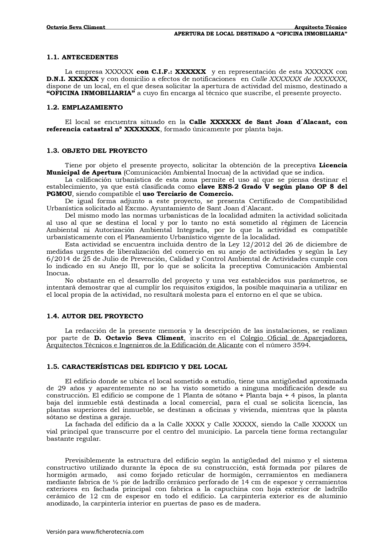 Proyecto para licencia apertura de inmobiliaria - Imagen 2