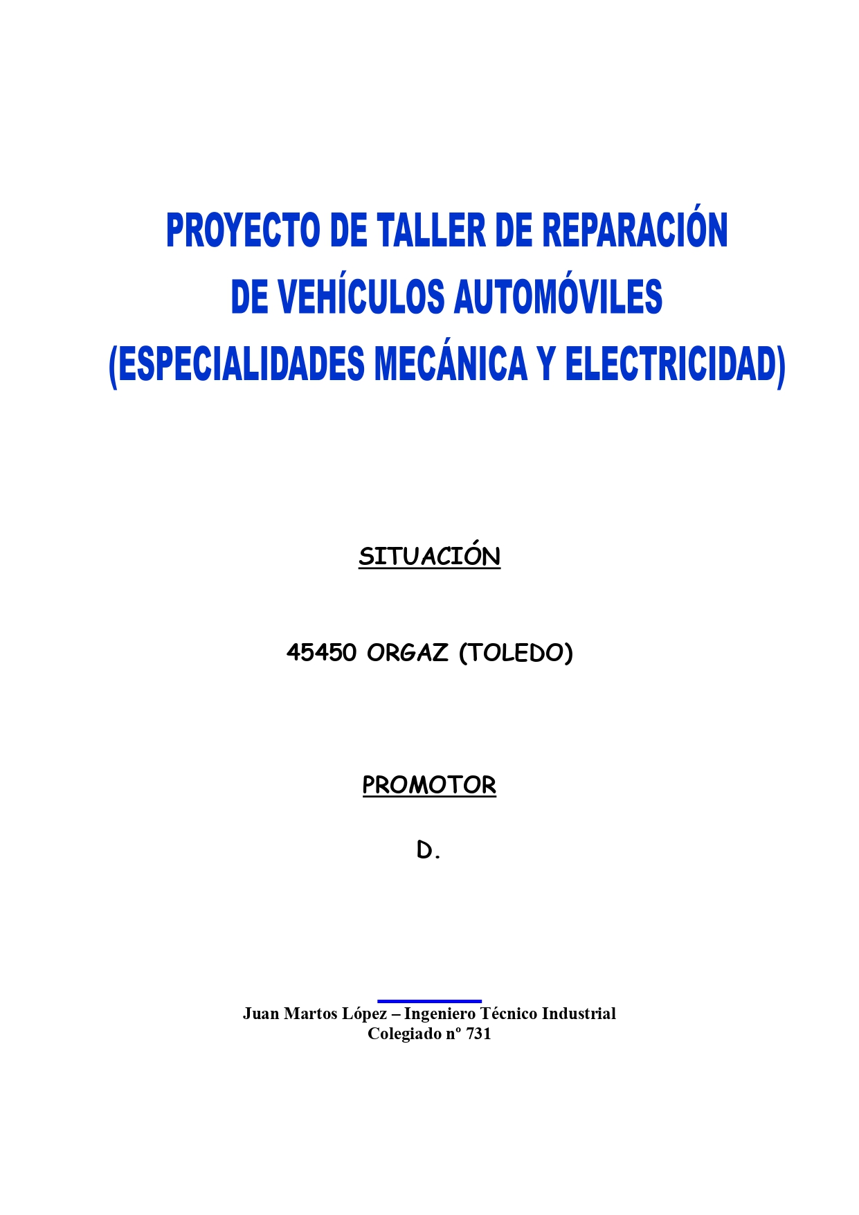 Proyecto de actividad para taller mecánico en una nave industrial - Imagen 2